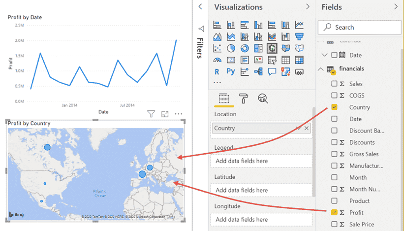 Oggetti visivi in Power BI